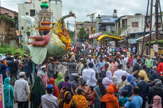 Muslims take part in a Muharram procession Across India