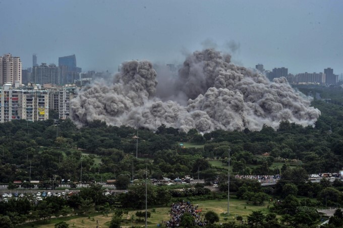 Noida Supertech Twin Towers demolished in just 9 seconds
