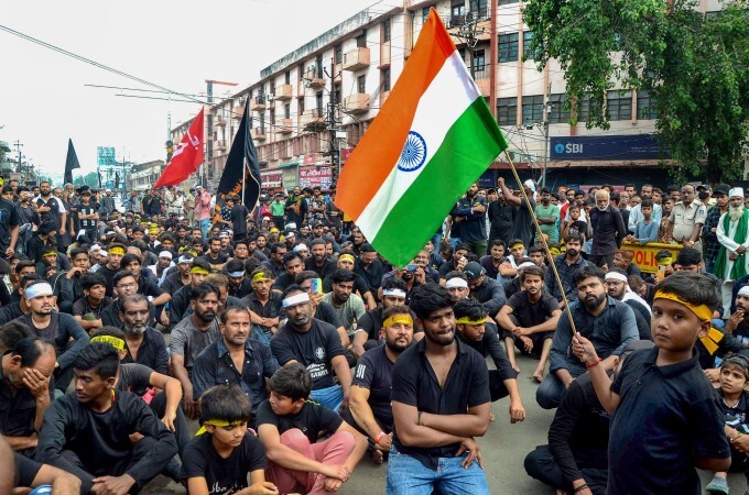 Muslims take part in a Muharram procession Across India