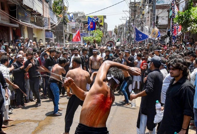 Muslims take part in a Muharram procession Across India
