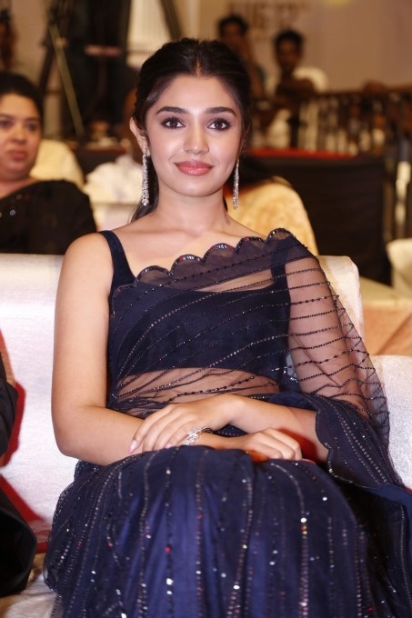 Tollywood Actress Krithi Shetty Looks Beautiful in a Black Saree