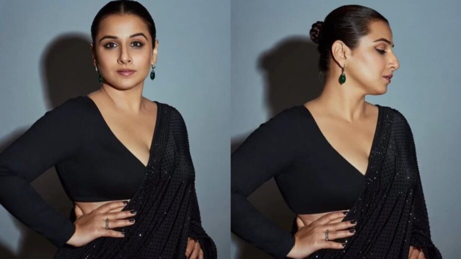 സാരിയില്‍ ഇത്ര സുന്ദരിയായി വേറെയാരുണ്ട്: കറുപ്പിലാറാടി വിദ്യാ ബാലന്‍, വൈറല്‍ ചിത്രങ്ങള്‍