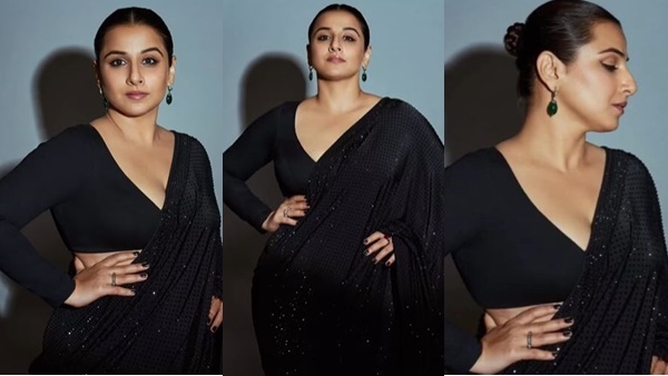 സാരിയില്‍ ഇത്ര സുന്ദരിയായി വേറെയാരുണ്ട്: കറുപ്പിലാറാടി വിദ്യാ ബാലന്‍, വൈറല്‍ ചിത്രങ്ങള്‍