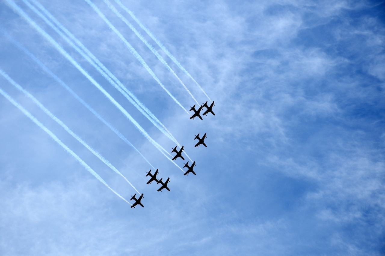 ଫଟୋ: ସୂର୍ଯ୍ୟକିରଣ ଶୋ’ ପାଇଁ ଫୁଲଡ୍ରେସ ରିହର୍ସଲ