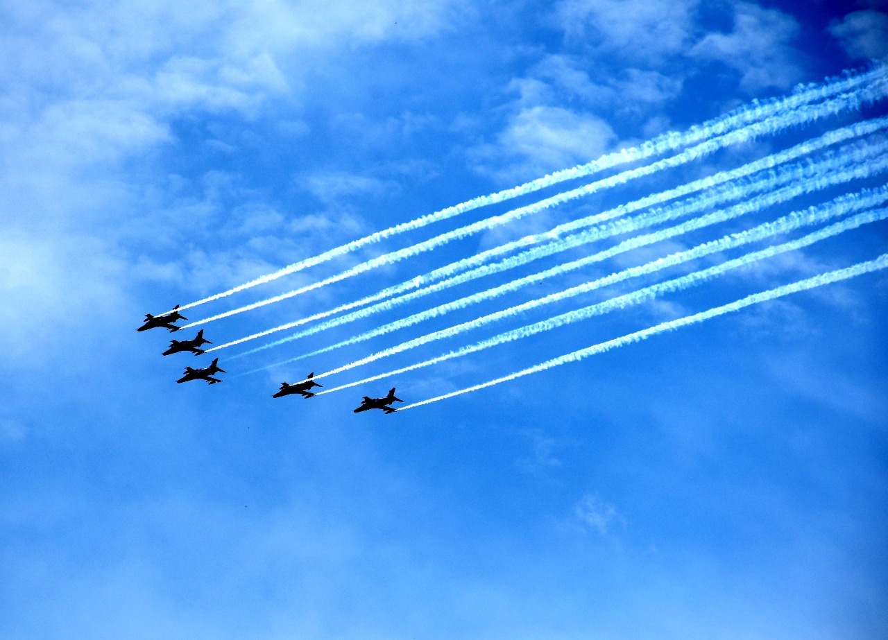 ଫଟୋ: ସୂର୍ଯ୍ୟକିରଣ ଶୋ’ ପାଇଁ ଫୁଲଡ୍ରେସ ରିହର୍ସଲ