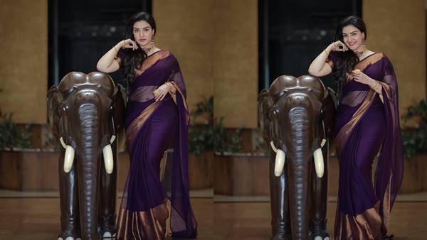 സാരിയുടുത്തോ....പിന്നെ ലുക്കാണ്; ഞെട്ടിക്കുന്ന ലുക്കിൽ ഹണി റോസ്, വൈറൽ ചിത്രങ്ങൾ