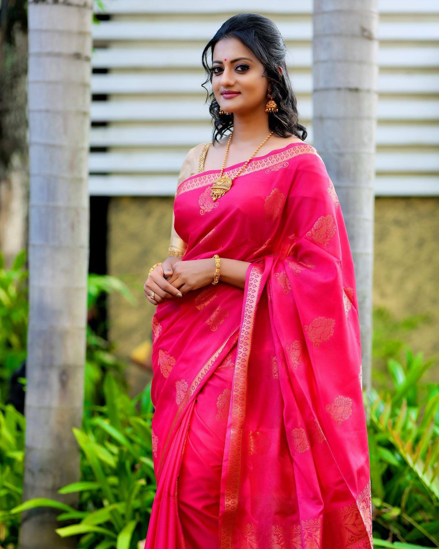 സ്ലീവ് ലെസ് ബ്ലൗസും നീല സാരിയും ...ഇതെന്തൊരു അഴക്; പ്രിയങ്കയുടെ ചിത്രങ്ങള്‍ വൈറല്‍