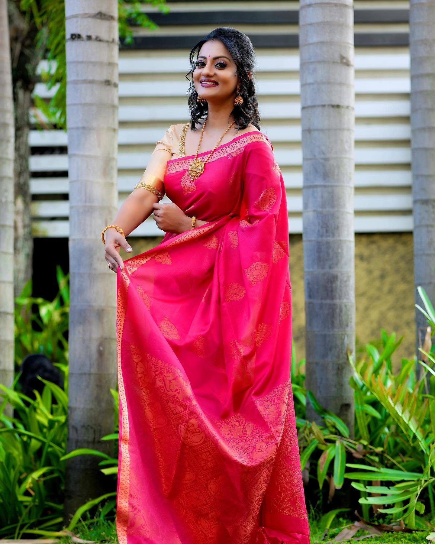 സ്ലീവ് ലെസ് ബ്ലൗസും നീല സാരിയും ...ഇതെന്തൊരു അഴക്; പ്രിയങ്കയുടെ ചിത്രങ്ങള്‍ വൈറല്‍