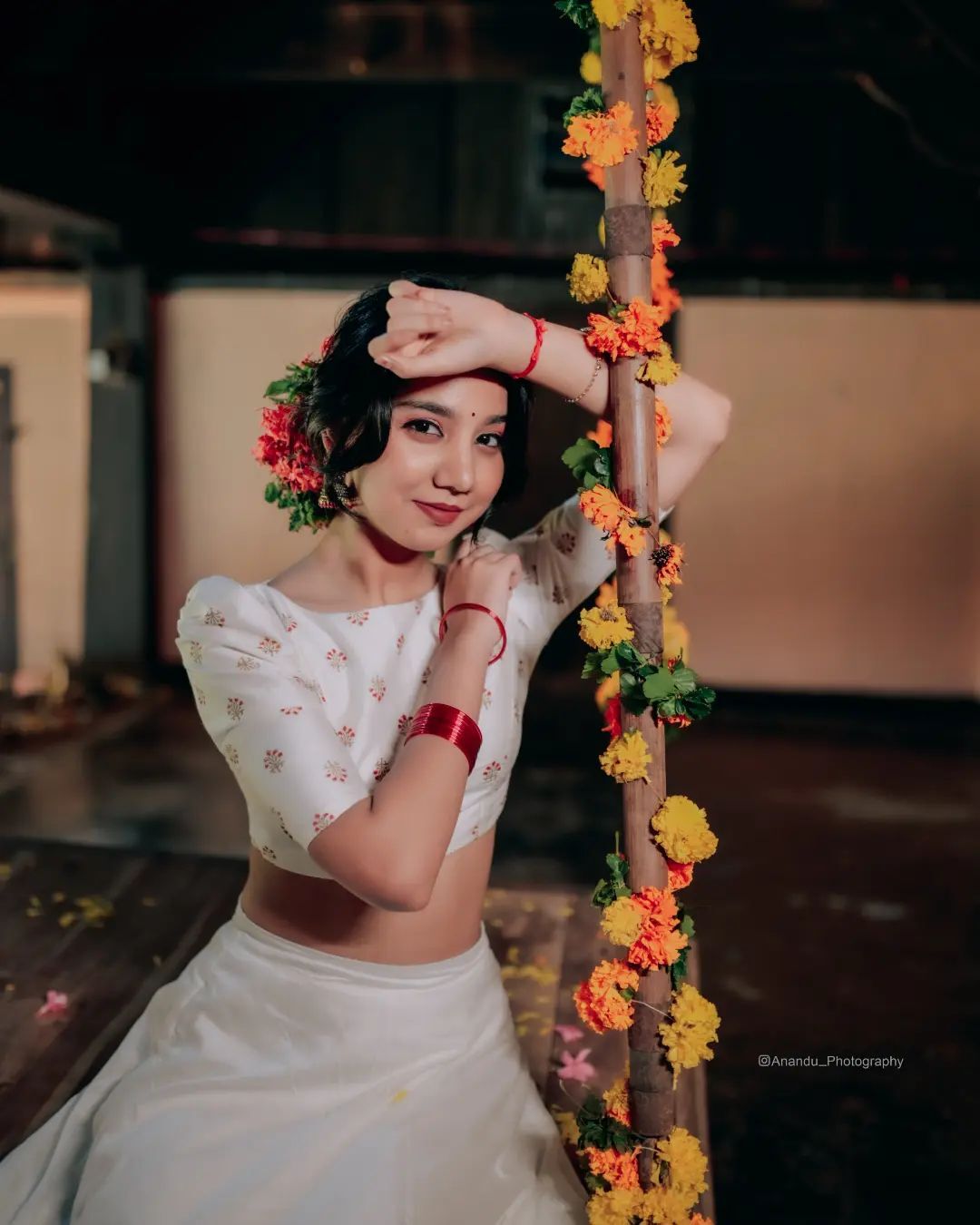 ഓണം വൈബ്സ്... സെറ്റ് പാവാടയിൽ സുന്ദരിയായി മാവ്യു താരം തമന്ന പ്രമോദ്!