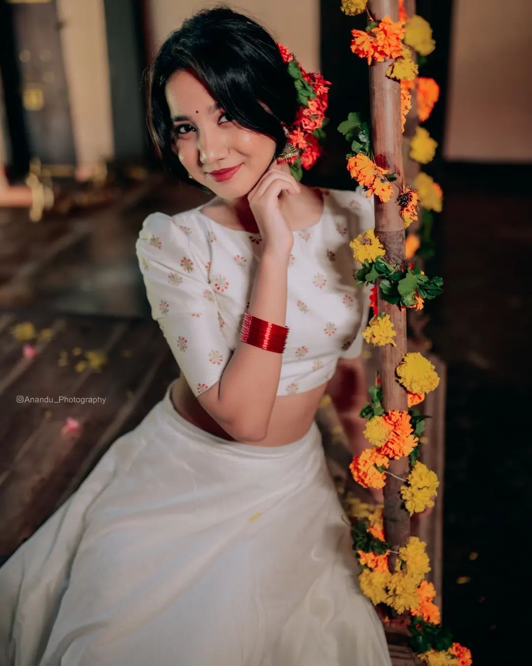 ഓണം വൈബ്സ്... സെറ്റ് പാവാടയിൽ സുന്ദരിയായി മാവ്യു താരം തമന്ന പ്രമോദ്!