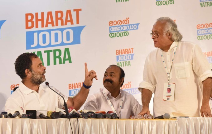 Congress Leader Rahul Gandhi during Bharat Jodo Yatra In Ernakulam