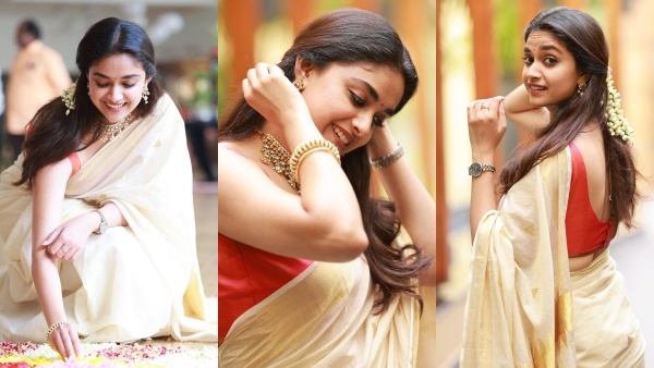 ഓണം തകർത്താടി കീർത്തി... സാരിയിൽ തകർപ്പൻ ഫോട്ടോഷൂട്ട്... കാണാം ചിത്രങ്ങൾ