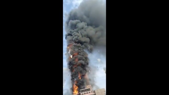 Massive Fire At A High-rise Building In Changsha, China