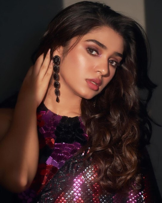 Tollywood Actress Krithi Shetty Looking Gorgeous In Saree