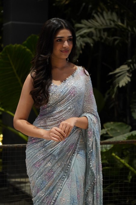 Tollywood Actress Kriti Shetty Looks Gorgeous In Saree