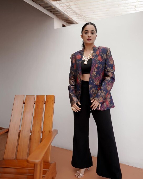 Actress Namitha Pramod Latest Photoshoot In Boss Look