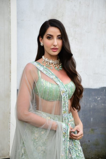 Bollywood Actress Nora Fatehi Looks Stunning In Lehenga Choli
