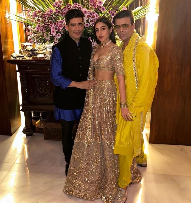 Bollywood Actress Sara Ali Khan Looks Gorgeous In This Golden Lehenga
