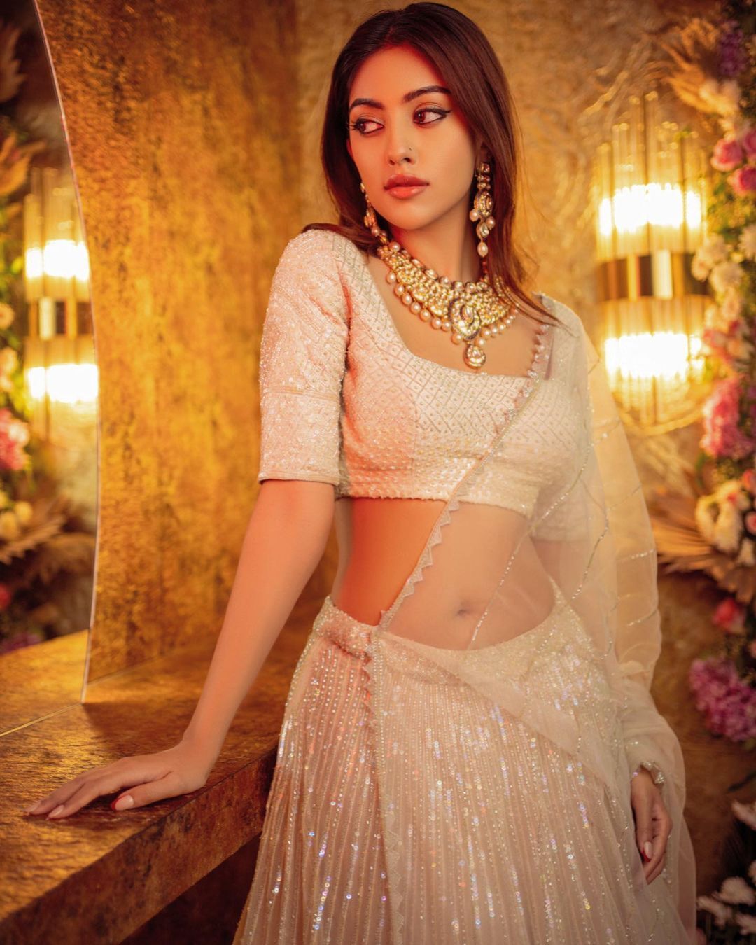 Anu Emmanuel: ശരിക്കും രാജകുമാരിയെപ്പോലെ... സാരിയിൽ തകർപ്പൻ ലുക്കിൽ അനു ഇമ്മാനുവൽ