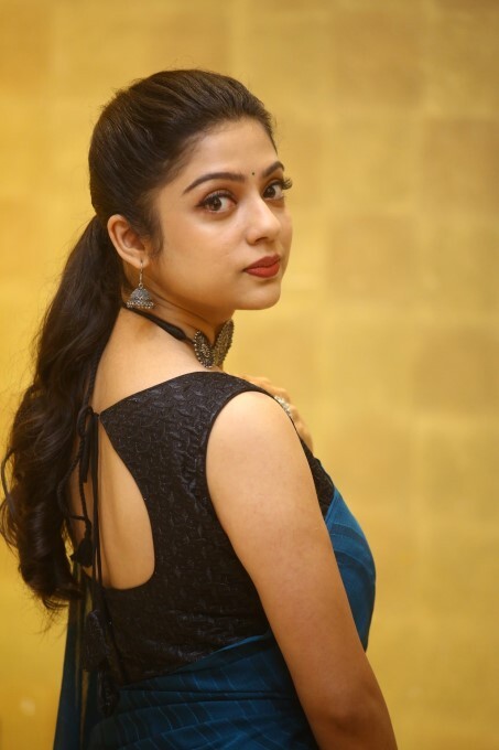 Tollywood Actress Varsha Bollamma Looks Gorgeous In Saree