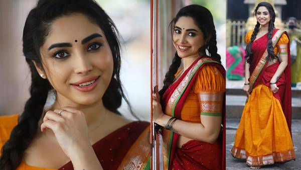 Ameya Mathew: 'റൊംബ പുടിച്ചു പോച്ചു ചെല്ലോ..'; ദാവണിയിൽ തമിഴ് പെണ്ണായി അമേയ, ചിത്രങ്ങള്‍ വൈറല്‍