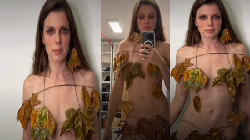 Julia Fox ने पत्तों से बनाई ड्रेस पहनकर शेयर की बोल्ड Photos,सेंस ऑफ ह्यूमर की करेंगे आप भी तारीफ