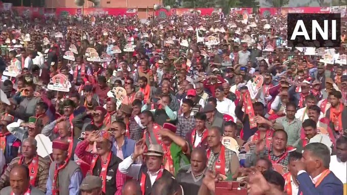 PM Narendra Modi During Election Rally In Himachal Pradesh