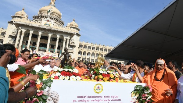 ವಿಧಾನಸಧದ ಮುಂದೆ ಬಸವೇಶ್ವರ, ನಾಡಪ್ರಭು ಕೆಂಪೇಗೌಡರ ಪುತ್ಥಳಿ ನಿರ್ಮಾಣ: ಸಿಎಂ ಬೊಮ್ಮಾಯಿ ಶಂಕುಸ್ಥಾಪನೆ 
