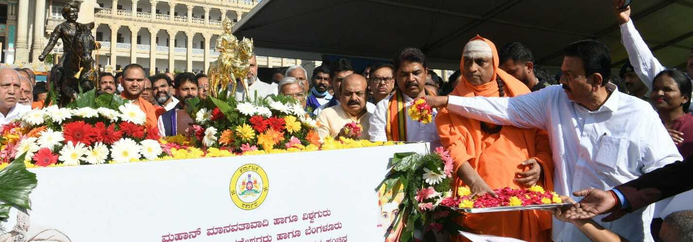 ವಿಧಾನಸಧದ ಮುಂದೆ ಬಸವೇಶ್ವರ, ನಾಡಪ್ರಭು ಕೆಂಪೇಗೌಡರ ಪುತ್ಥಳಿ ನಿರ್ಮಾಣ: ಸಿಎಂ ಬೊಮ್ಮಾಯಿ ಶಂಕುಸ್ಥಾಪನೆ 
