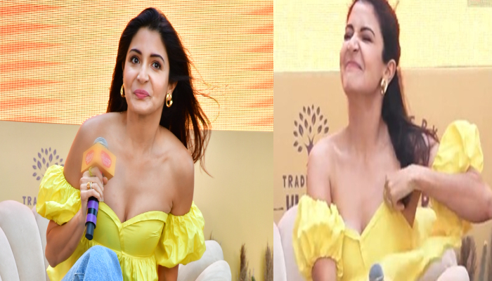 Photos: अनुष्का शर्मा ने पहनी ऐसी रिवीलिंग ड्रेस, तेज हवा में हो जातीं Oops मोमेंट का शिकार, संभालती रहीं ड्रेस