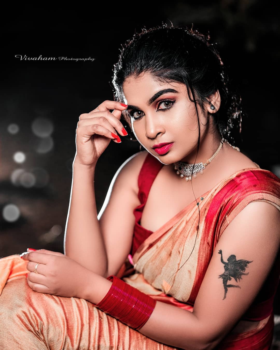 photos : செவ்வானம் சேலை கட்டி வந்தது வீதியிலே! நடிகை சிவன்யாவின் கலக்கல் ஸ்டில்ஸ் இதோ!