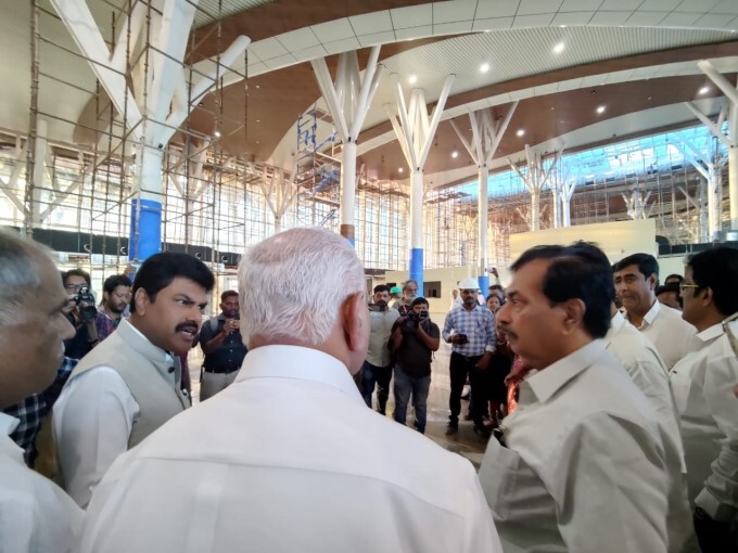 ಶಿವಮೊಗ್ಗ ವಿಮಾನ ನಿಲ್ದಾಣದ ಸುಂದರ ಒಳಾಂಗಣ ವಿನ್ಯಾಸ