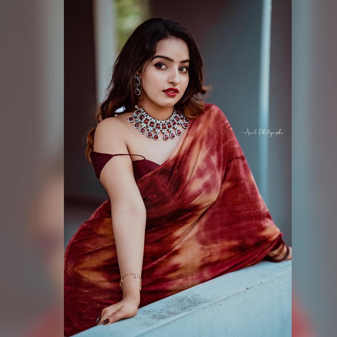 Malavika Menon: നക്ഷ്ത്ര കണ്ണുള്ള രാജകുമാരി... സാരിയിൽ കലക്കൻ ലുക്കുമായി മാളവിക; ഇൻസ്റ്റയിൽ വൈറലായി താരം