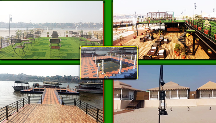 PHOTOS: वाराणसी में गंगा किनारे बना Floating Bath Kund, तैरना नहीं आता तो भी लगा सकते हैं गंगा में डुबकी, देखें तस्वीरें