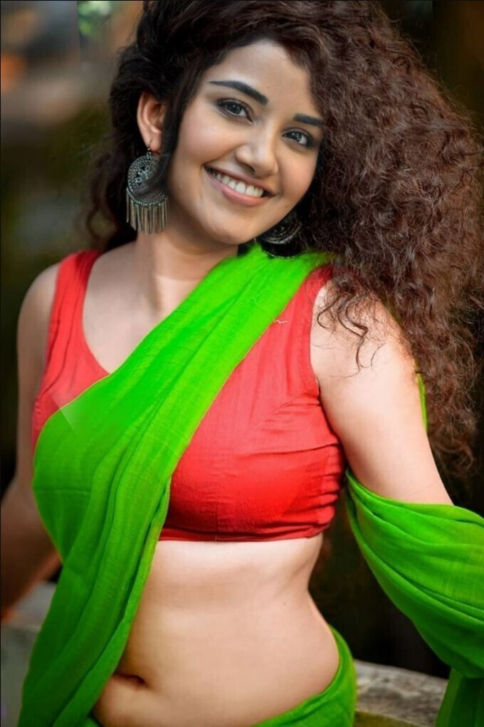 PHOTOS : அழகிய அசுர.. சேலையில் சிலையாய் நிற்கும் அனுபமா பரமேஸ்வரன்..  