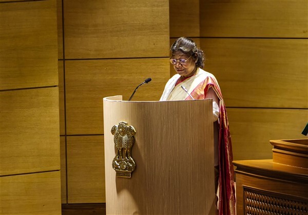 President Droupadi Murmu during the special session of Arunachal Pradesh Legislative Assembly