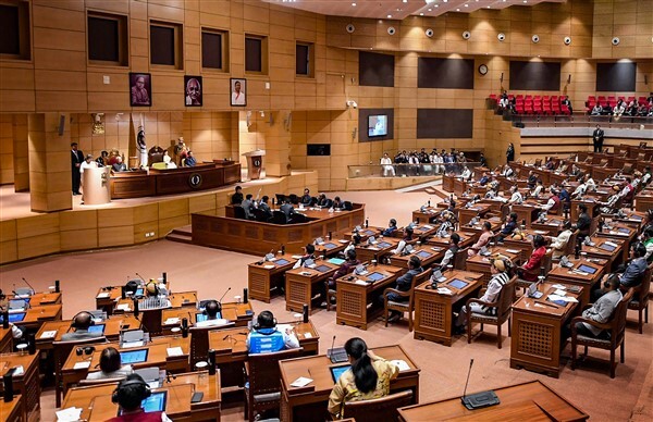 President Droupadi Murmu during the special session of Arunachal Pradesh Legislative Assembly