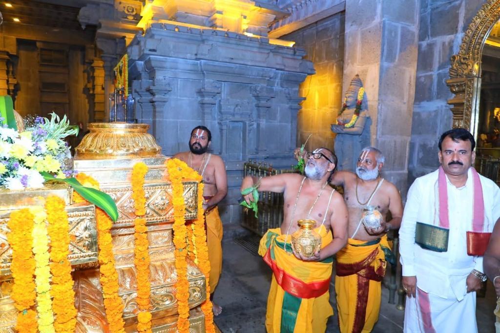Sri Lakshmi Narasimha Swamy Brahmotsavam Begins In Yadadri ; See Photos