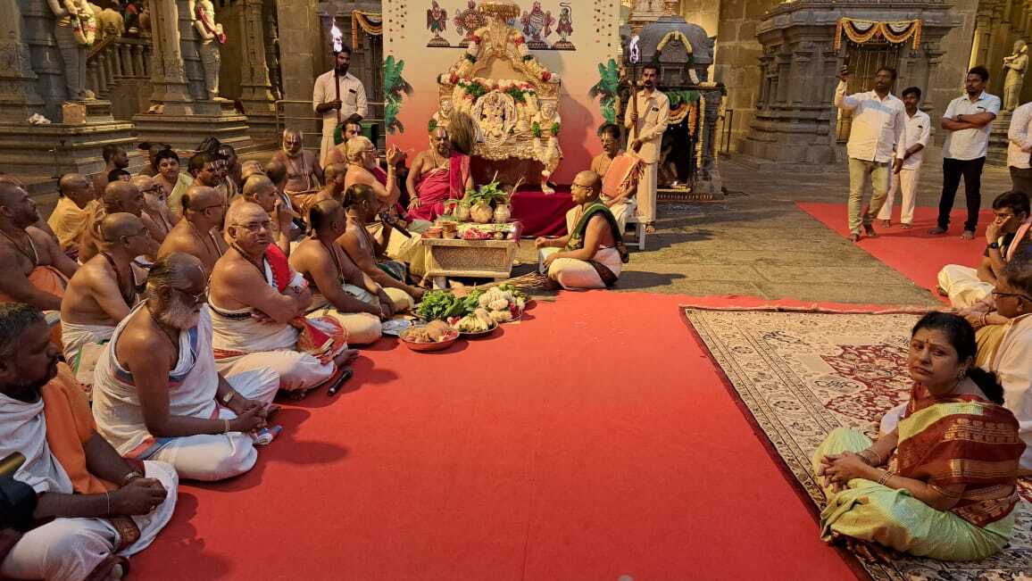 Sri Lakshmi Narasimha Swamy Brahmotsavam Begins In Yadadri ; See Photos