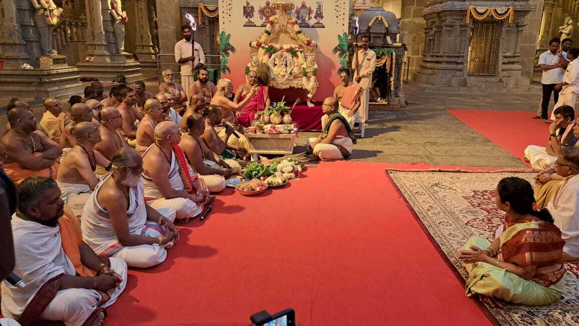 Sri Lakshmi Narasimha Swamy Brahmotsavam Begins In Yadadri ; See Photos