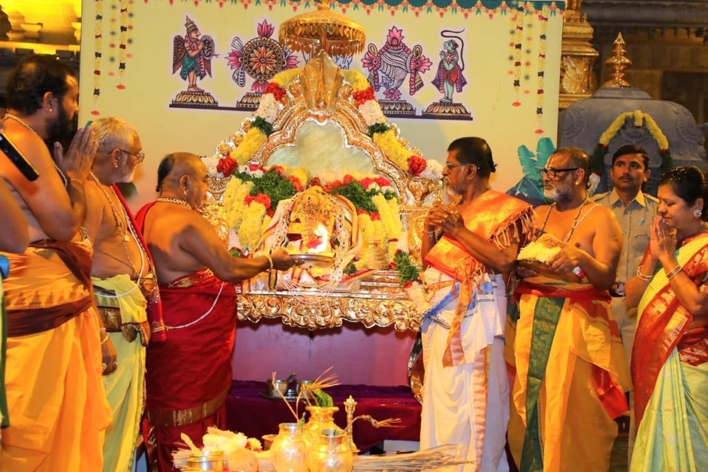 Sri Lakshmi Narasimha Swamy Brahmotsavam Begins In Yadadri ; See Photos