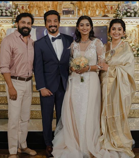 ദിലീപും മീരയും വീണ്ടും ഒരു ക്യാമറക്ക് മുന്നില്‍: മിഷല്ലെയുടെ വിവാഹം ആഘോമാക്കി താരങ്ങള്‍