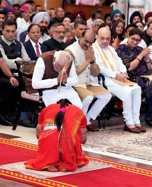 Padma Shri during the Padma Awards 2023 ceremony at Rashtrapati Bhawan