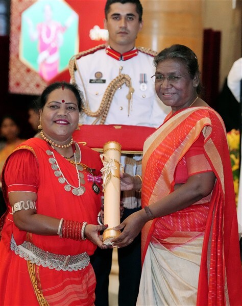 Padma Shri during the Padma Awards 2023 ceremony at Rashtrapati Bhawan
