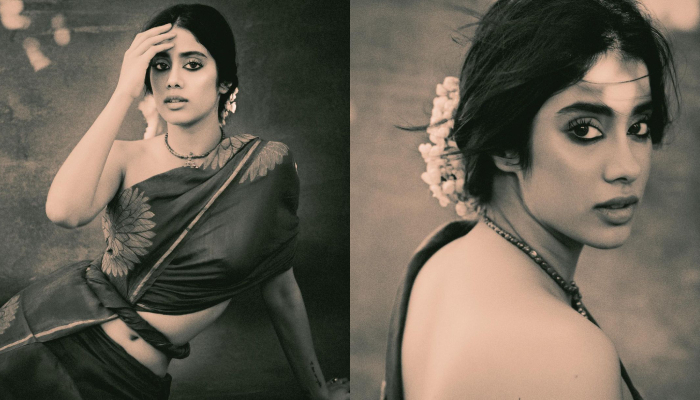 Pics: જ્હાન્વી કપૂરે બ્લાઉઝ વિના પહેરી સાડી, બોલ્ડ ફોટા જોઈને ક્રેઝી બન્યા લોકો