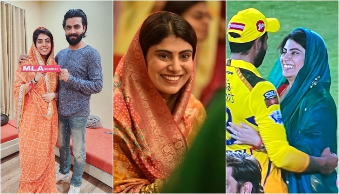 Photos: साड़ी और माथे पर आंचल रखे हमेशा दिखती हैं जडेजा की पत्नी रिवाबा, सादगी भरी तस्वीरें जीत लेगी दिल