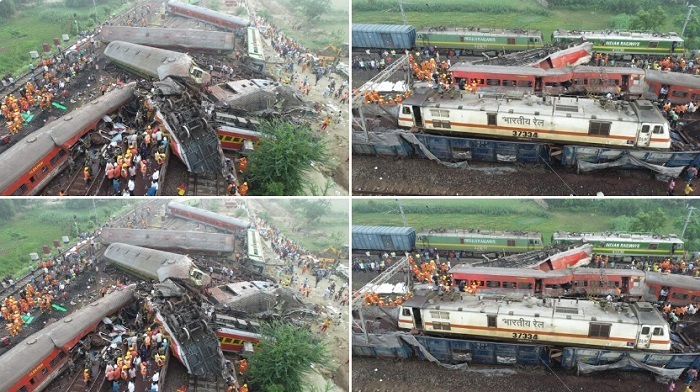 Train Accident: 3 ટ્રેનો વચ્ચે ભીષણ અકસ્માત, ડઝનેક પાટા ખડી પડ્યા, ચારે તરફ મોતનુ તાંડવ, જુઓ બાલાસોર ટ્રેન દૂર્ઘટનાના દર્દનાક ફોટા