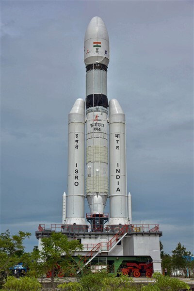 Chandrayaan-3 being shifted to the launch pad at Satish Dhawan Space Centre, in Sriharikota