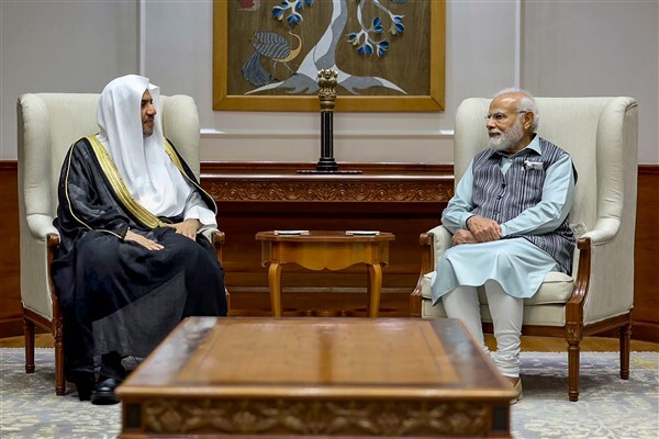 Muslim World League Mohammad bin Abdulkarim al-Issa Meets PM Narendra Modi