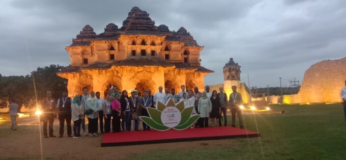 ಜಿ-20 ರಾಷ್ಟ್ರಗಳ ಪ್ರತಿನಿಧಿಗಳಿಂದ ಹಂಪಿ ಸ್ಮಾರಕ ವೀಕ್ಷಣೆ